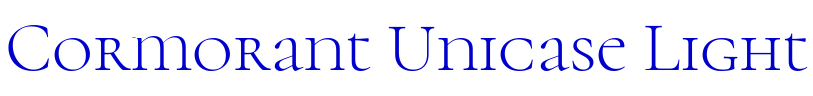 Cormorant Unicase Light Schriftart